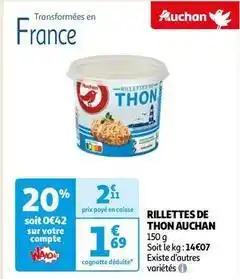 Auchan - rillettes de thon