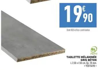 TABLETTE MÉLAMINÉE GRIS BÉTON