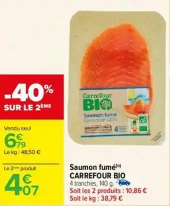 Saumon fumé CARREFOUR BIO