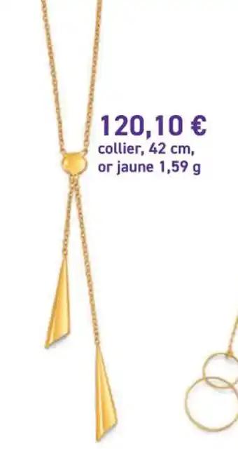 collier, 42 cm, or jaune 1,59 g
