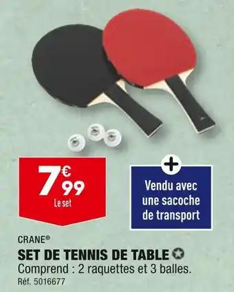 CRANE SET DE TENNIS DE TABLE