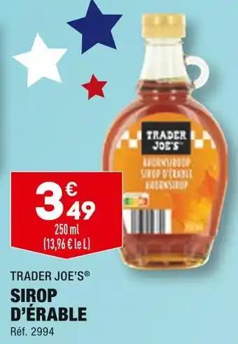 TRADER JOE'S SIROP D’ÉRABLE