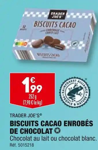 TRADER JOE’S BISCUITS CACAO ENROBÉS DE CHOCOLAT