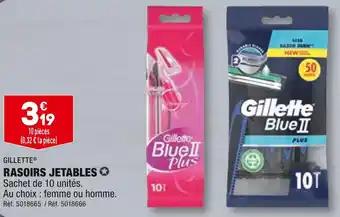 GILLETTE RASOIRS JETABLES