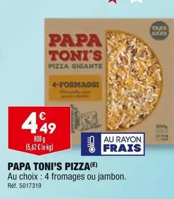 PAPA TONI’S PIZZA