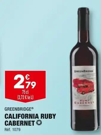 GREENBRIDGE CALIFORNIA RUBY CABERNET