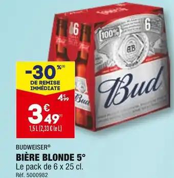 BUDWEISER BIÈRE BLONDE