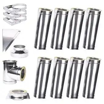 Kit conduit isolé 8m double paroi Ø 100-120-130-150-160-180-200 mm II - Dimensions: 130 mm