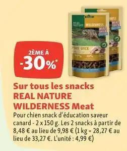 Real nature - wilderness meat snacktrain canard 150g
