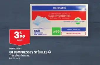 60 COMPRESSES STÉRILES