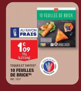 10 FEUILLES DE BRICK