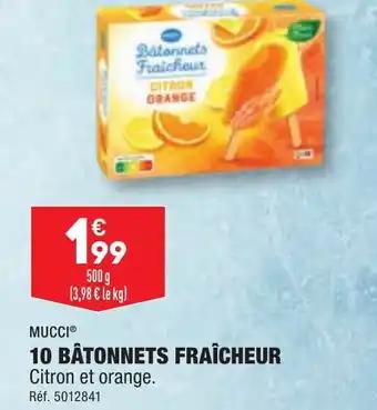 10 BÂTONNETS FRAÎCHEUR