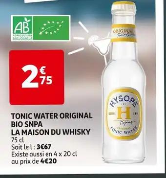 LA MAISON DU WHISKY TONIC WATER ORIGINAL BIO SNPA