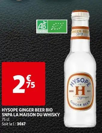 LA MAISON DU WHISKY HYSOPE GINGER BEER BIO SNPA