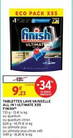 Finish - tablettes lave-vaisselle all in 1 ultimate x55