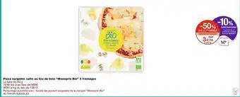 Monoprix Bio Pizza surgelée cuite au feu de bois 3 fromages