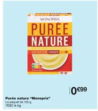 Monoprix Purée nature