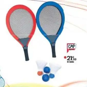 Cap loisirs - raquettes de tennis et badminton
