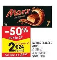 Mars - barres glacées