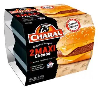 2 maxi cheese burgers CHARAL