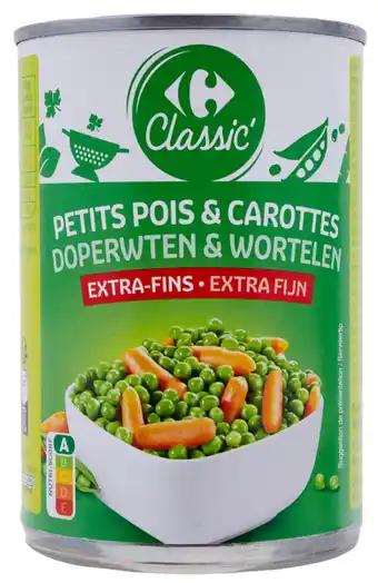 CARREFOUR CLASSIC' Petits pois carottes Extra-fins