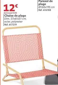 Chaise de plage