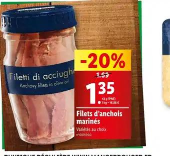 Filets d'anchois marinés