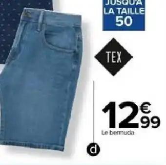 Bermuda jean homme