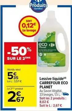 Carrefour - lessive liquide eco planet