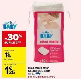 Carrefour - maxi carrés coton baby