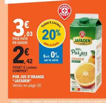 PUR JUS D'ORANGE "JAFADEN"