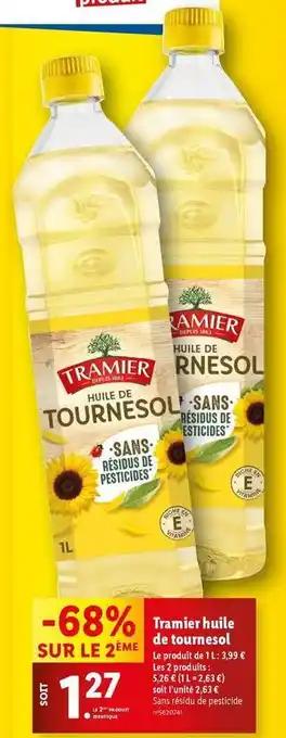 Tramier - huile de tournesol