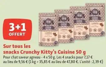 Kitty cuisine - sur tous les snacks crunchy 50 g