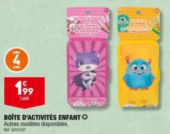 BOÎTE D’ACTIVITÉS ENFANT