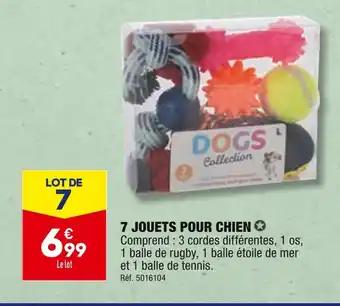 SNOBY 7 JOUETS POUR CHIEN