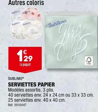 SUBLIMO SERVIETTES PAPIER
