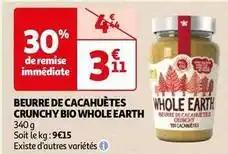 Whole earth - beurre de cacahuetes crunchy bio