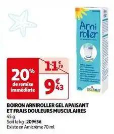 Arnirolles - boiron gel apaisant et frais douleurs musculires