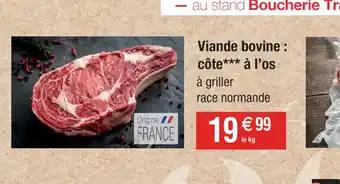 Viande bovine : côte à l'os