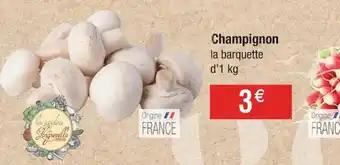 Champignon la barquette d'1 kg