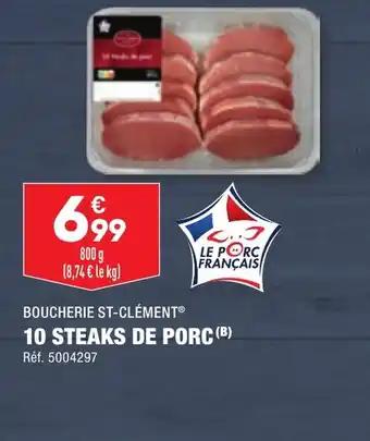 10 STEAKS DE PORC (B)