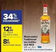 Old nick - rhum ambré