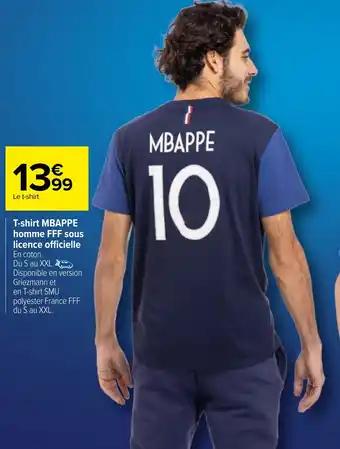 T-shirt MBAPPE homme FFF sous licence officielle