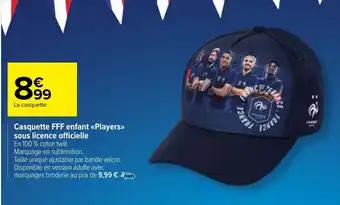 Casquette FFF enfant <<Players>> sous licence officielle