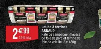 Lot de 3 terrines ARNAUD