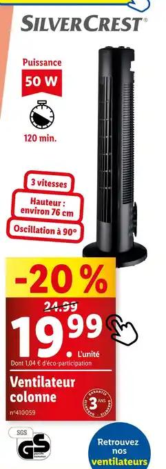 SILVER CREST Ventilateur colonne