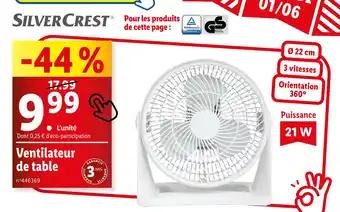 SILVER CREST Ventilateur de table