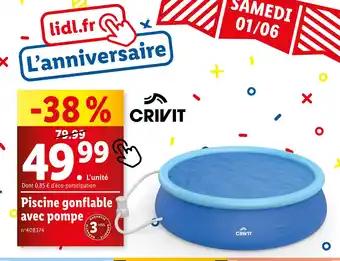 CRIVIT Piscine gonflable avec pompe