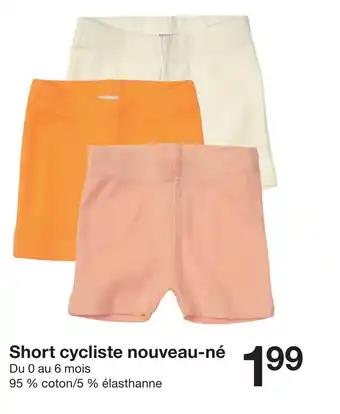 Short cycliste nouveau-né