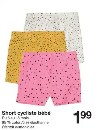 Short cycliste bébé